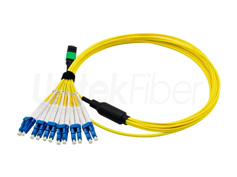 high density mpo fiber optical jumper lc apc 12 cores 2