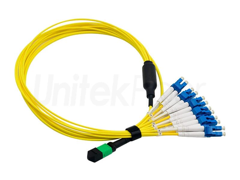 high density mpo fiber optical jumper lc apc 12 cores 2