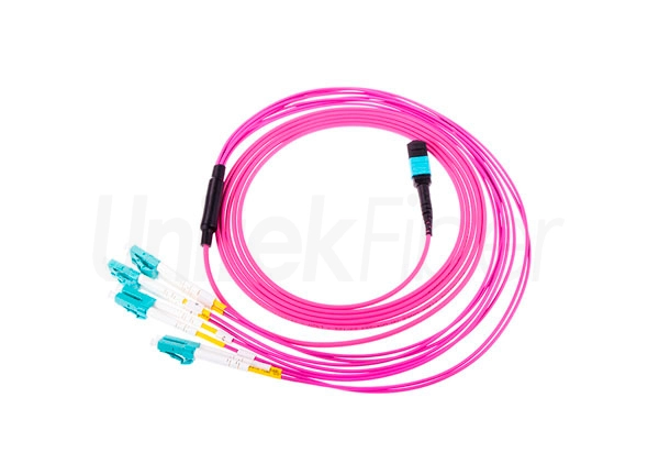 High Standard MPO MTP Fiber Cable|Type A MPO-LC 8 Cores Fiber Optical Jumper OM4 LSZH