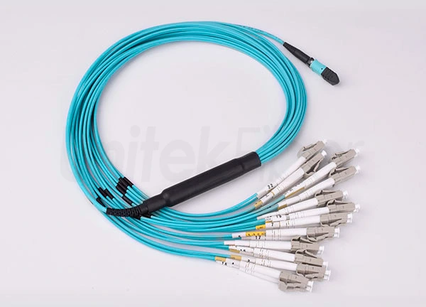Factory Price Round MPO/MTP Fiber Cable|MPO-LC Optic Trunk Patch Cable OM3 12 Core LSZH