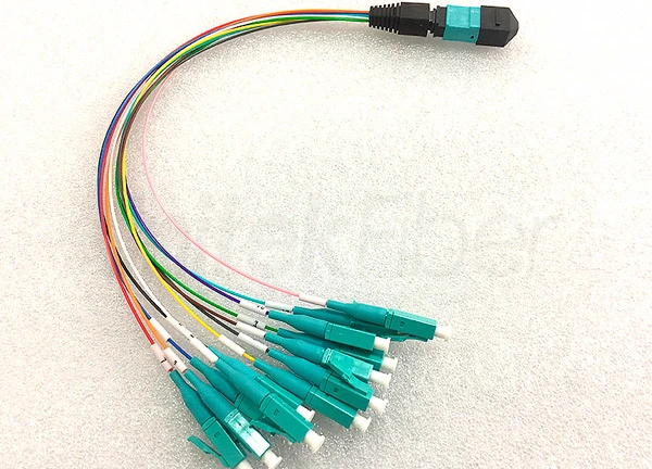 High Quality 12 Cores MPO APC-SC APC Fiber Optic Patch Cord 0.9mm OM4 SM MM LSZH