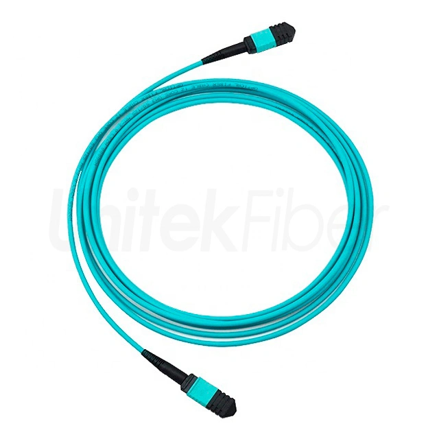 Data Center Cabling MTP MPO Fiber Optical Jumper OM3 12 Fibers Type C