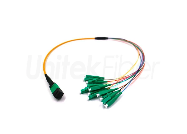 High Quality Bending Radius MPO/MTP to LC APC SM FTTH Fiber Optic Pigtails LSZH