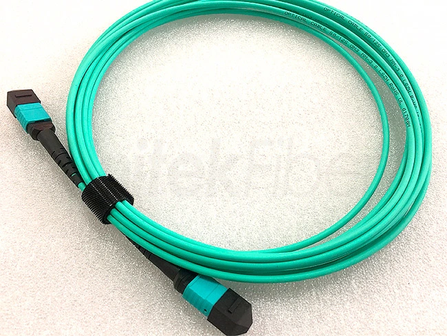 Excellent MPO-MPO Fiber Patch Cord 12 Core for Data Center Installation OM3 OM4 LSZH 2m