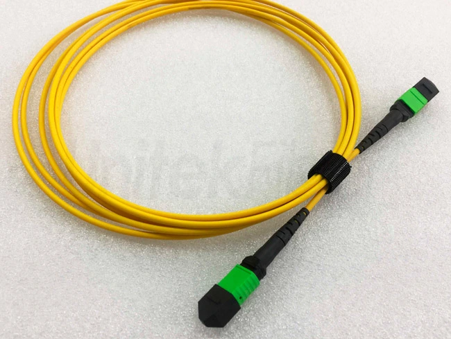 mtp mpo fiber cable 12 cores mpo mtp fiber optic patchcord os2 yellow 3m lszh 2
