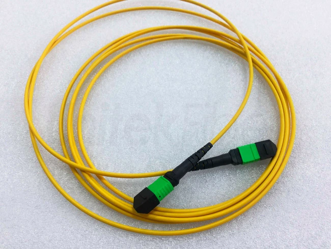 mtp mpo fiber cable 12 cores mpo mtp fiber optic patchcord os2 yellow 3m lszh 3