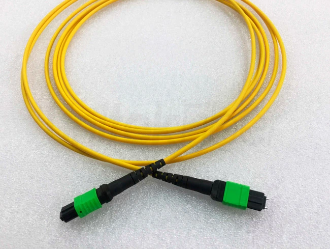 mtp mpo fiber cable 12 cores mpo mtp fiber optic patchcord os2 yellow 3m lszh 4