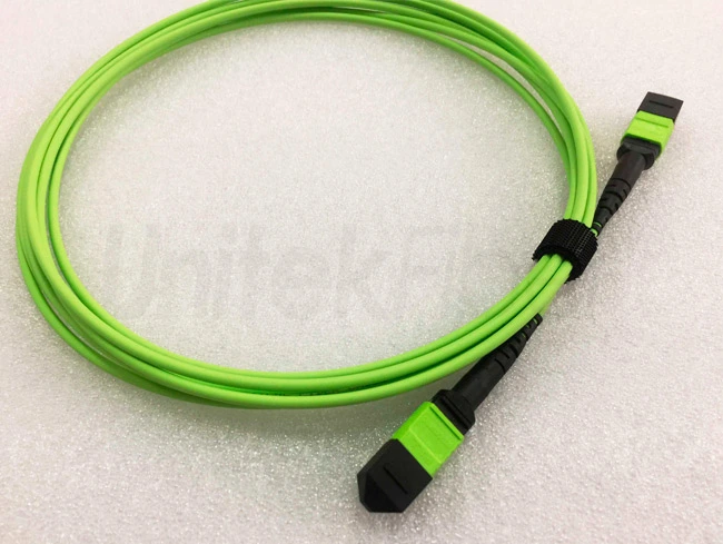 data center mtp mpo fiber cable 12 cores mpo mpo fiber optic jumper om5 green 1m lszh 2