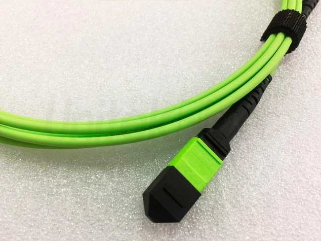 data center mtp mpo fiber cable 12 cores mpo mpo fiber optic jumper om5 green 1m lszh 3