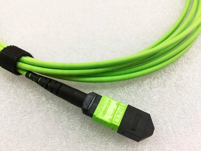 data center mtp mpo fiber cable 12 cores mpo mpo fiber optic jumper om5 green 1m lszh 5