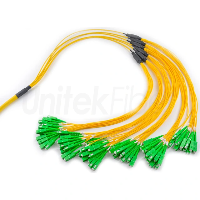 FTTH Bulk Fiber Optic Trunk Cable Jumper SC 72 Cores G657A1 Single Mode Yellow Raiser OFNR