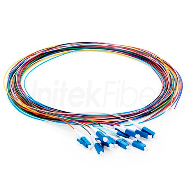 1m LC UPC 12Color Single Mode 0.9mm Fiber Optic Pigtail G652D G657A1 LSZH