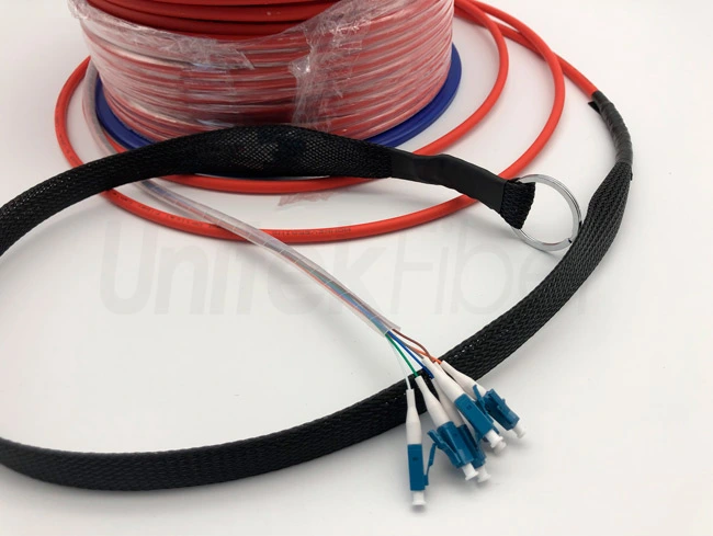 best selling armored bulk fiber cable 6 cores lc upc lc upc fiber optic jumper sm g652d lszh red 1