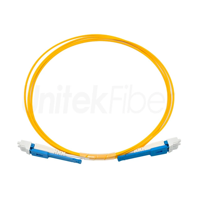 LC UPC to LC UPC Uniboot Pull-Push Duplex 9/125um Single Mode OFNP 5M Fiber Optic Patch Cable