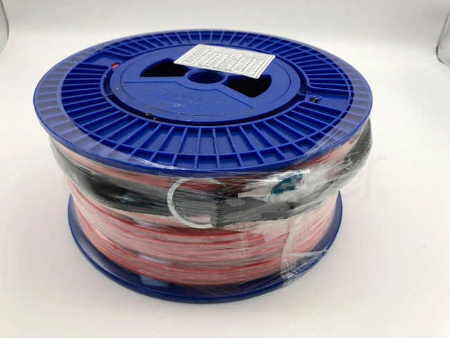 Breakout LC/APC-LC/APC Armored Fiber Optic Patch Cord SM OS2 G657A2 2.0mm OFNR Red