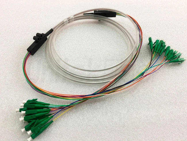 Fiber Optic Patch Cord|High Quality 12 fibers  LC/APC-LC/APC Fanout Ribbon Bare Fiber Optic Jumper SM G657A1