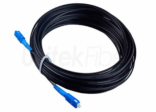 FTTH Drop Cable SC-SC Fiber Optical Patch Cord Simplex SM G657A1 LSZH Black