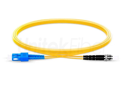 High Density SC/UPC-ST/UPC Fiber Optic Patchcord Duplex Singlemode OS2 9/125μm PVC-OFNR 2.0mm