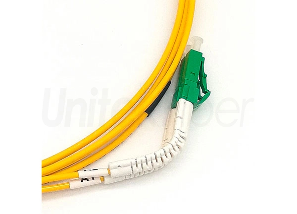 Flex Angle Boot Jumper Cables LC/UPC-LCAPC Fiber Optic Patchcord Duplex SM Yellow