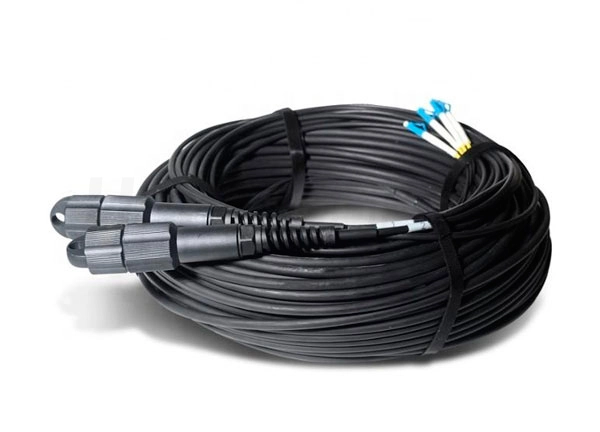 Fiber Jumper Cables IP67 Waterproof Outdoor Armored Cable Assembly PDLC to PDLC Optic Patch Cord 7.0mm