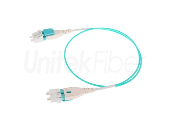 Fiber Optic Patchcord LC/UPC to LC/UPC Uniboot Multimode OM3 PVC Aqua 2.0mm