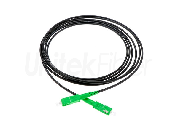 Armored Patchcord SC/APC to SC/APC Fiber Optic Jumper Single Mode G657A1 Black Color