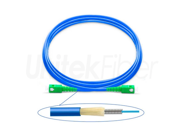 Patchcord SC/APC Armored Fiber Optic Jumper Single mode Simplex Corning G657A2 LSZH 3M