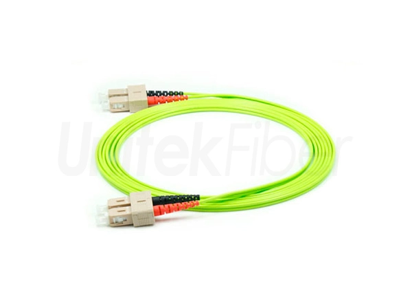Fiber Optic Jumper SC/UPC-SC/UPC Duplex Patchcord Multimode OM5 Green Color