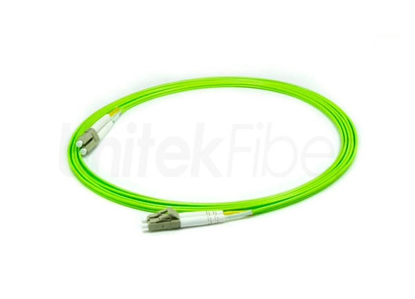 Fiber Optic Jumper Cables LC/UPC-LC/UPC Duplex Patchcord PVC OM5 Green Color