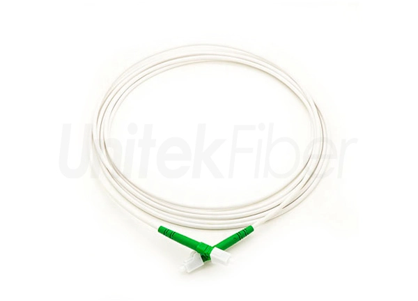 Fiber Optic Jumpers LC/APC-LC/APC Patch Cord LSZH White color with Special Dust Cup