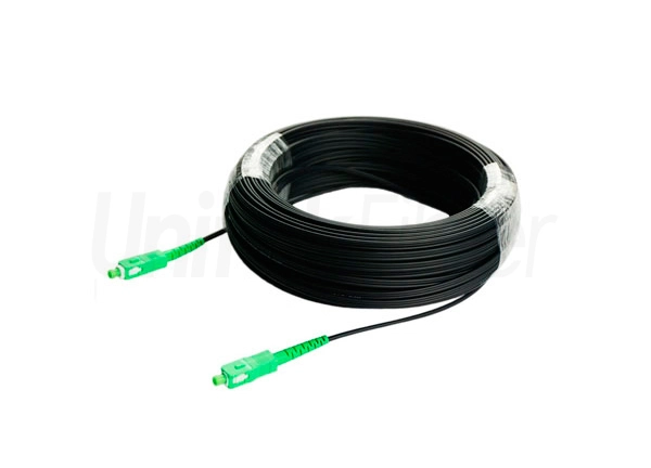 FTTH Drop Cable SC/APC-SC/APC Patchcord 1core G.657A Outdoor Steel Wire Self-supporting 50meter