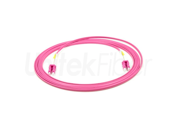 Patchcord LC/UPC to LC/UPC Fiber Optic Jumper Cable 50/125um 2.0mm 40G OM4 Pink