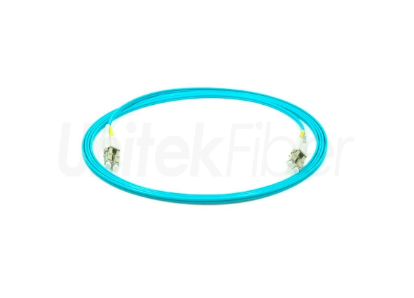 10G OM3 LC/UPC to LC/UPC Fiber Optic Patch Cord 50/125um Multimode 2.0mm Aqua