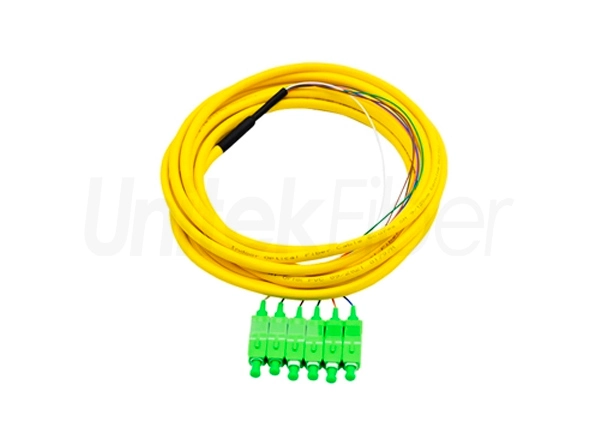 Customized Fan-Out Fiber Optic Pigtail Cable Single Mode 6 12 Cores 9/125um SC LSZH