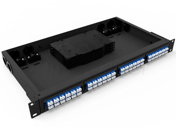 Compact Design Fiber Optic Patch Panel with 1U 19 inch 96 Fibers LC Connectors Standard Type