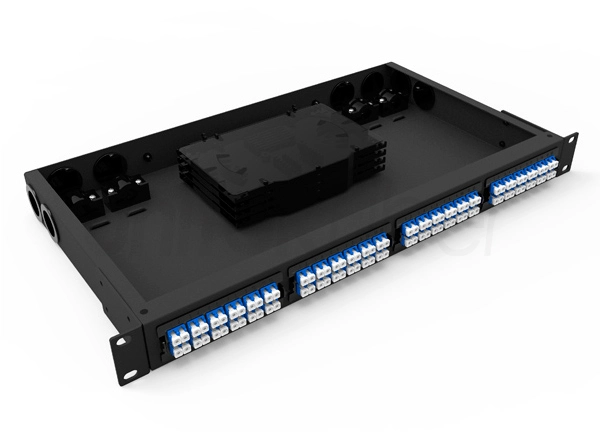 Rack Mounted 1U 19 Inch Fiber Optic Frame Patch Panel 24 48 96 Cores for Fiber Cabling System