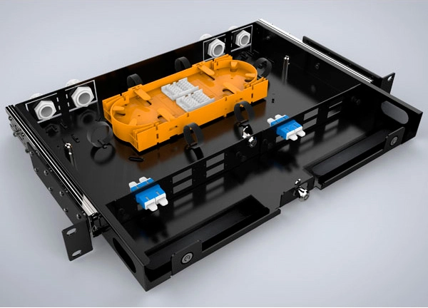 Customized Design Rack Mounted Fiber Optic Patch Panel Pull Out 12 24 48cores ODF Box