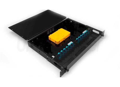 Fixed Rack Mounted Optical Fiber Terminal Box with Transparent Cover