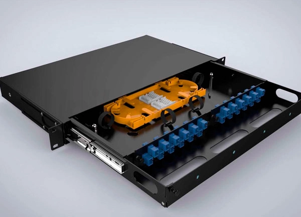 Sliding Drawer Type Fiber Optical Patch Panel SC LC FC ST 12 Port Distribution Box