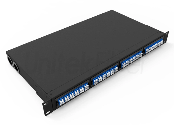 MPO MTP Fiber Optic Rack Mount Patch Panel OM3 OM4 4 MPO Module 96 Cores