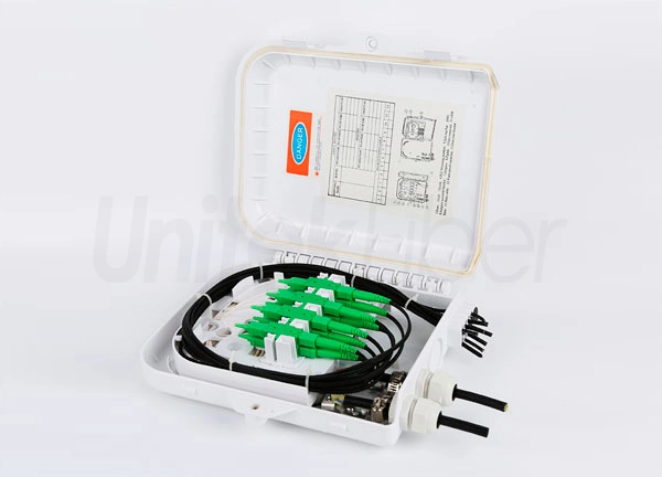 FTTH Plastic Distribution Fiber Optic Termination Box 2 Ports