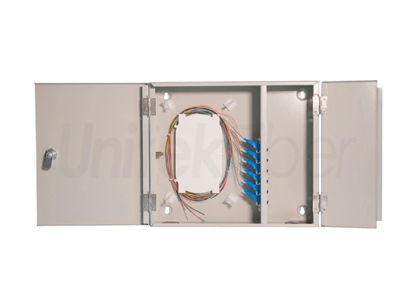 WMC05 Dual Doors Wall Mount Fiber Enclosure SC 12 Port SM|MM Optical Fibers