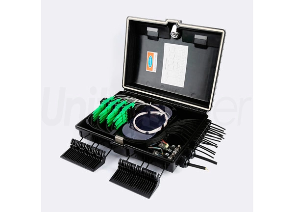 manufacturing 16 cores outdoor black ftth terminal fiber  optical splitter box 2