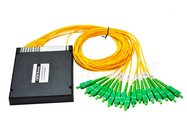 16CH Single Fiber CWDM Mux Demux 1310-1610nm with 2.0mm SC/APC Pigtails