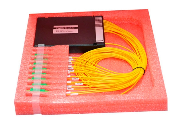 16CH Single Fiber CWDM Mux Demux 1310-1610nm with 2.0mm SC/APC Pigtails