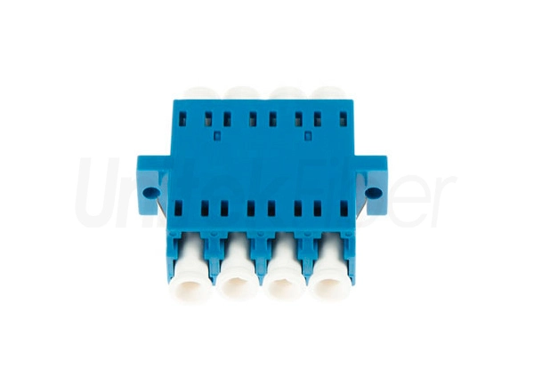 LC to LC Female Fiber Adapter SM Quad with Flange for Data Center Cabling