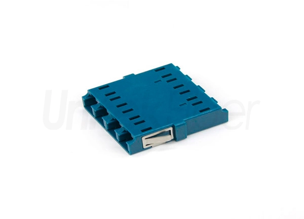 Fiber Optical Adapter Coupler LC-LC Quad with Short Ear Blue