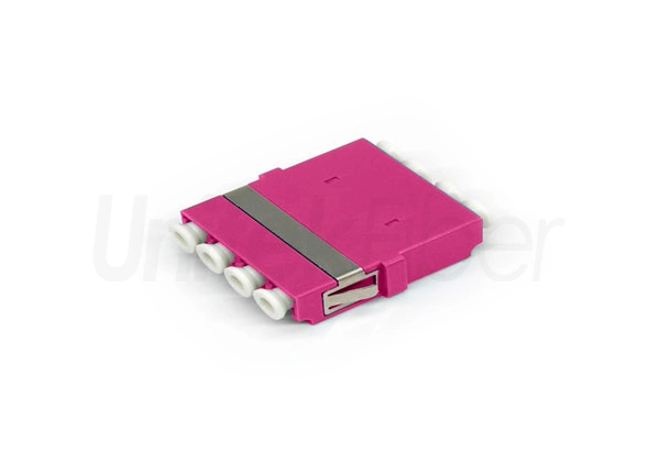 OM4 Quadplex Fiber Optic Adapter LC-LC Fiber Coupler for FTTx Equipments Connection