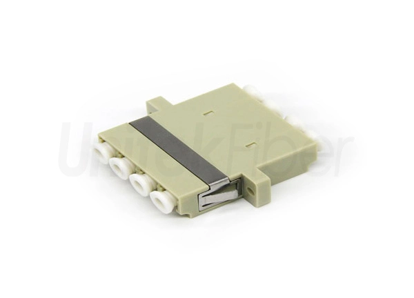 High Performance LC to LC Optical Cable Adapter Quadplex Multimode Beige