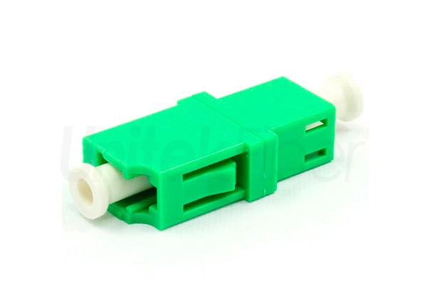 LC/APC to LC/APC Plastic Fiber Adapter SX SM Green with Flange